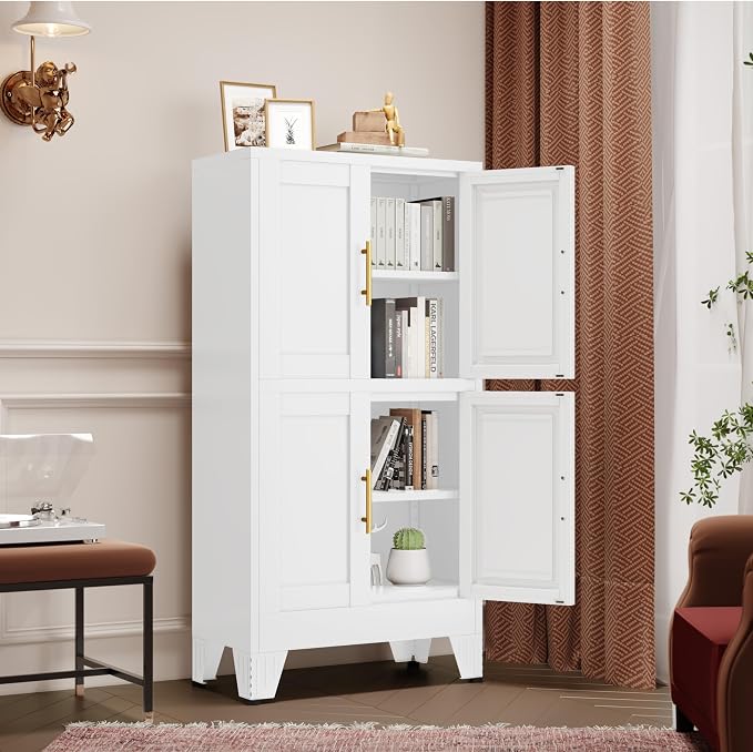 47.25" Metal Pantry Cabinet, Storage Cabinets - Image 9