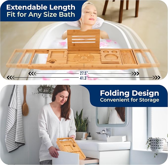 SereneLife Bathtub Tray - Image 3