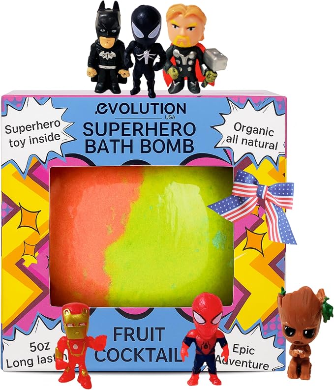 EvolutionUSA 1pc Epic Superhero Bath Bombs by EvolutionUSA