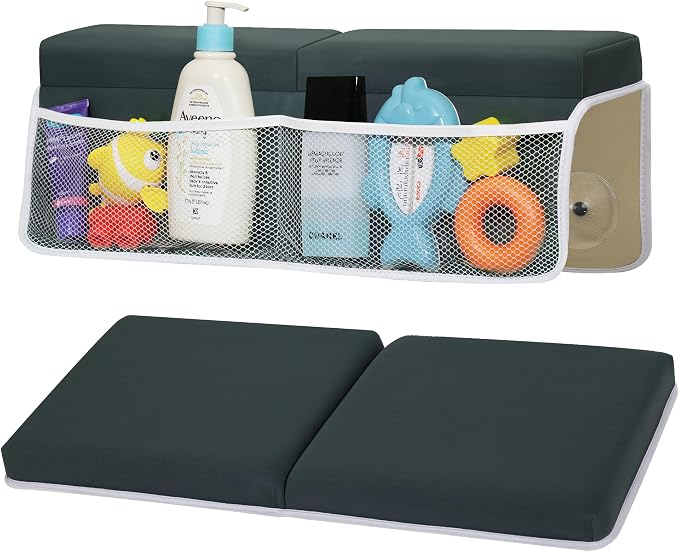 Comfortable Baby Bath Kneeler and Elbow Rest Pad Set, Thick Memory Foam Bath by OmiXe