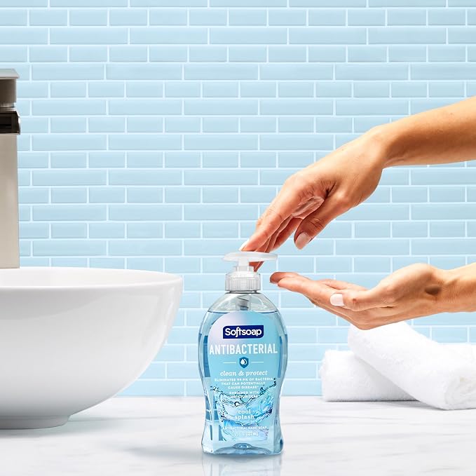 Softsoap Clean & Protect Antibacterial Liquid Hand Soap, Cool Splash Hand Soap - Image 2