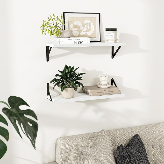 Dreamland Wall Shelves Long, 24W x 8D Wall Mounted Shelves Set of 2, Wide - Image 8