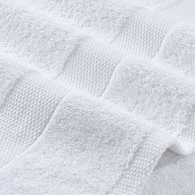 White Bath Towel Set of 6 - Image 7