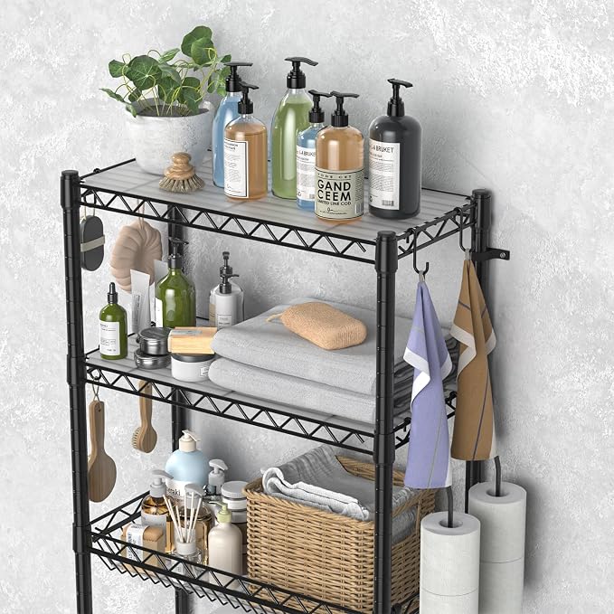 Over The Toilet Storage Shelf, Adjustable Bathroom Organizer - Image 5