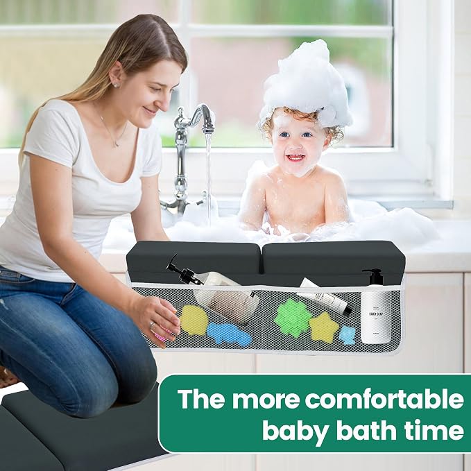 Comfortable Baby Bath Kneeler and Elbow Rest Pad Set, Thick Memory Foam Bath - Image 6