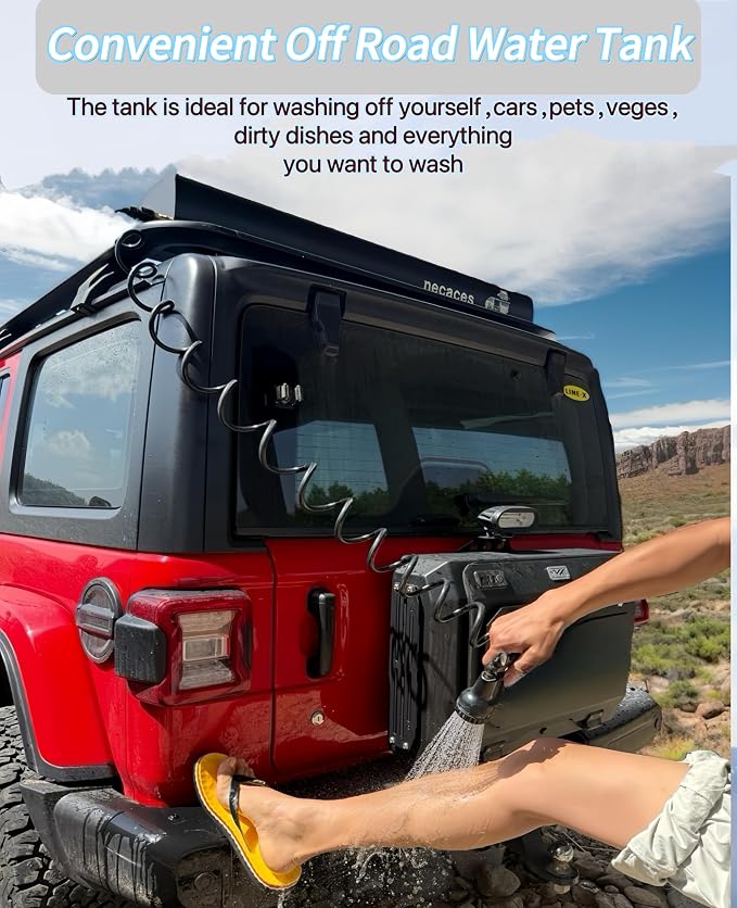 8Gallon Pressurized Water Tank, Portable Aluminum Camping Shower Water Storage - Image 8