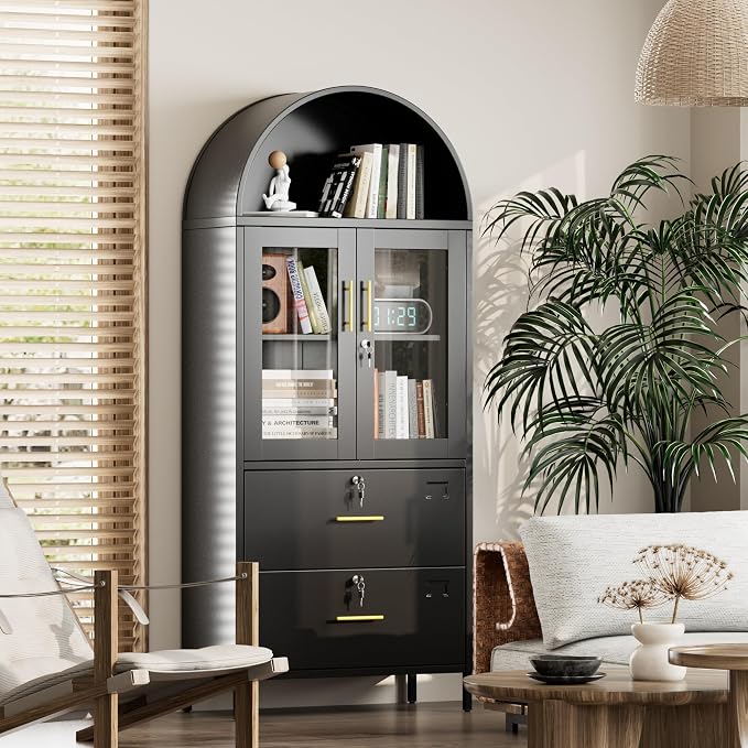 73''H Metal Arch File Cabinet, Filing Cabinet - Image 7