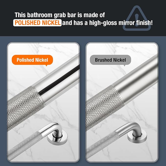 Grab Bars for Shower, 2 Pack 16-Inch Anti Slip Shower Handles for Elderly - Image 5