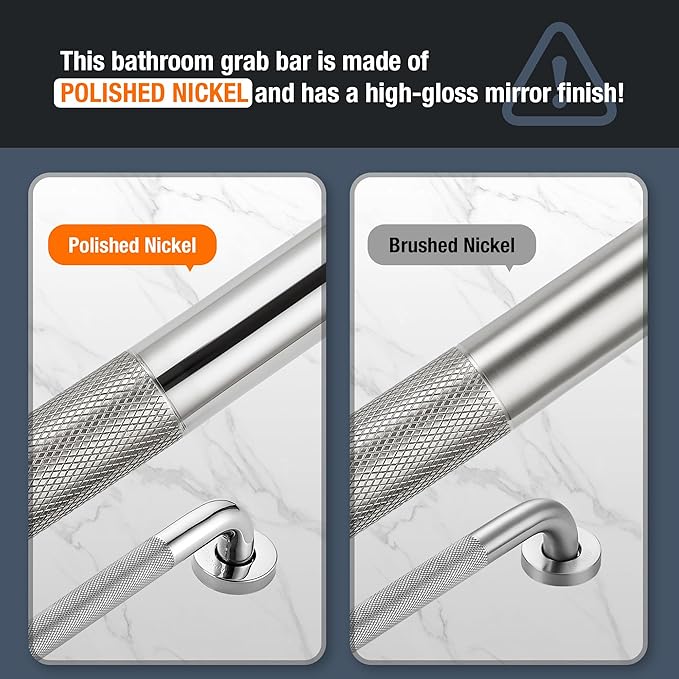 Grab Bars for Shower, 1 Pack 24-Inch Anti Slip Shower Handles for Elderly - Image 5