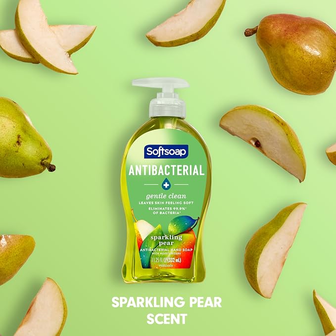 Softsoap Antibacterial Liquid Hand Soap, Gentle Clean, Sparkling Pear Scent - Image 7