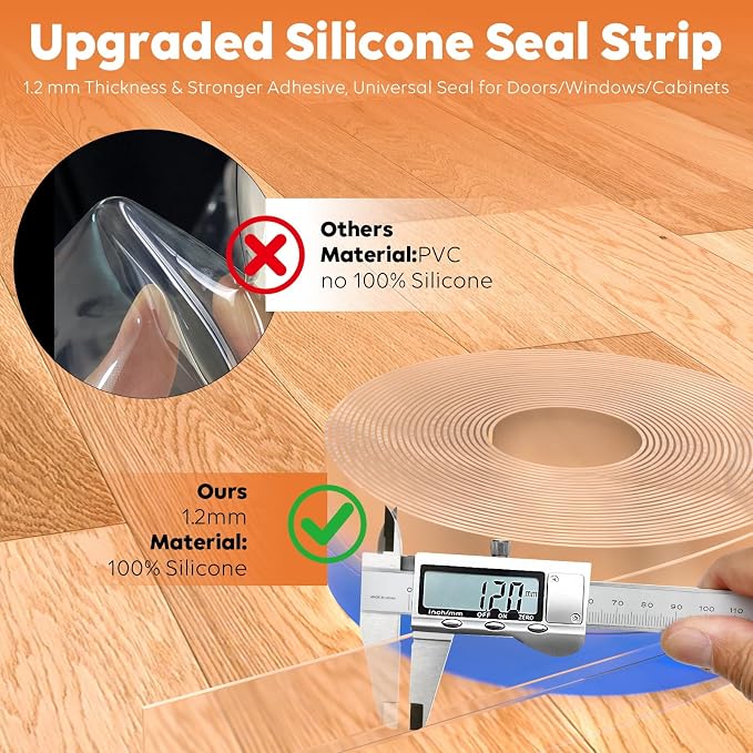 T-Shaped Silicone Door Weather Stripping - Image 3