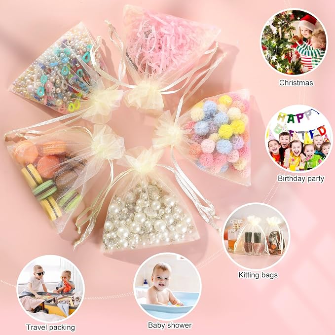 Hopttreely 100pcs Organza Bags - Image 3