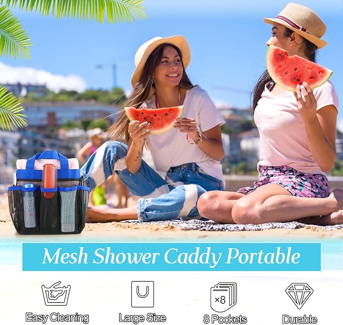 8 Packs Mesh Large Shower Caddy Portable - Image 5