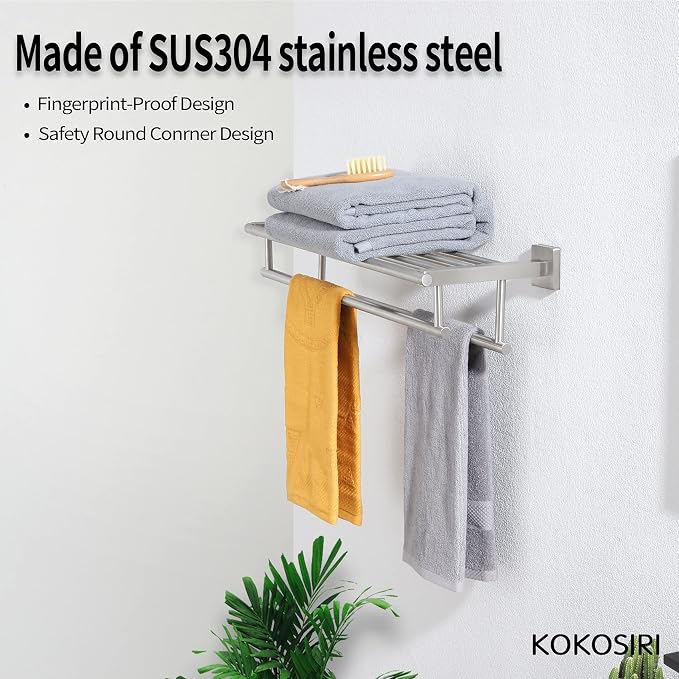 KOKOSIRI 24 Inch Towel Shelf - Image 7