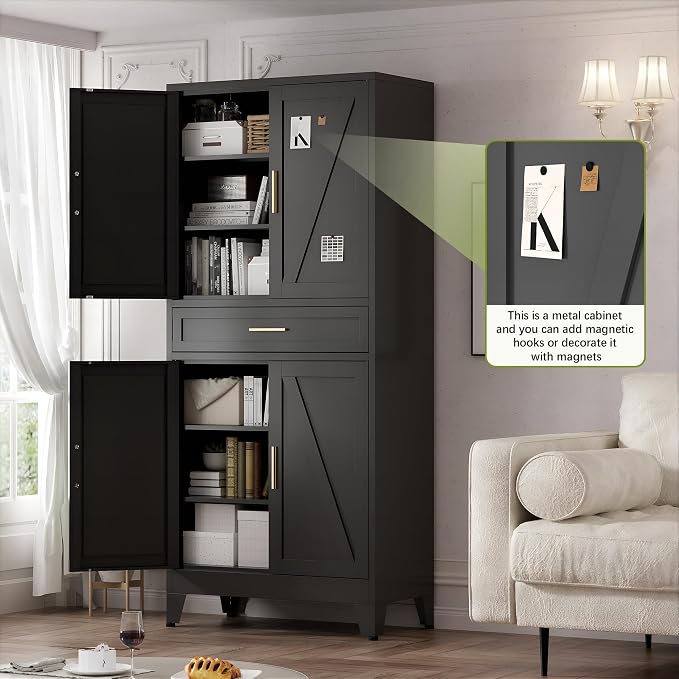 COFaR 71" Tall Metal Storage Cabinet - Image 7
