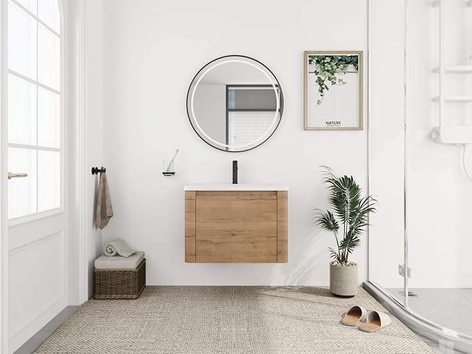 28 Inch Floating Vanity, Modern Bathroom Vanity - Image 3