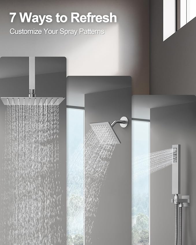 Thermostatic Shower System, Dual Rainfall Shower Heads - Image 3