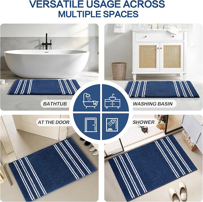 Kmson Bathroom Rugs Mat, Non-Slip Fluffy Thick Water Absorbent Microfiber Mat - Image 7