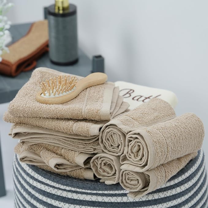 Tens Towels Pack of 12 Washcloths, 12 x 12 Inches, Lighter Weight, Quick to Dry - Image 6