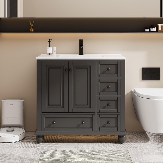 eclife 36" Bathroom Vanity Sink Combo Vintage Style by eclife