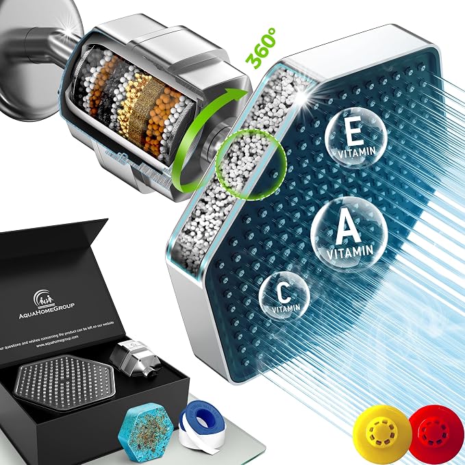 AquaHomeGroup Luxury Filtered Shower Head Set by Aquahomegroup