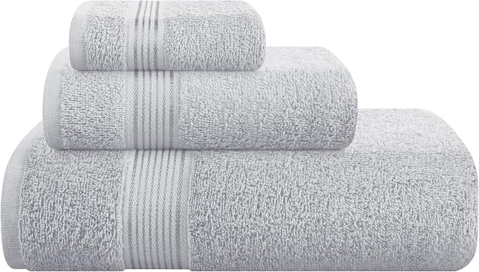 Belizzi Home Ultra Soft 3 Pack Cotton Towel Set, Contains a Bath Towel 28x55 by Unknown