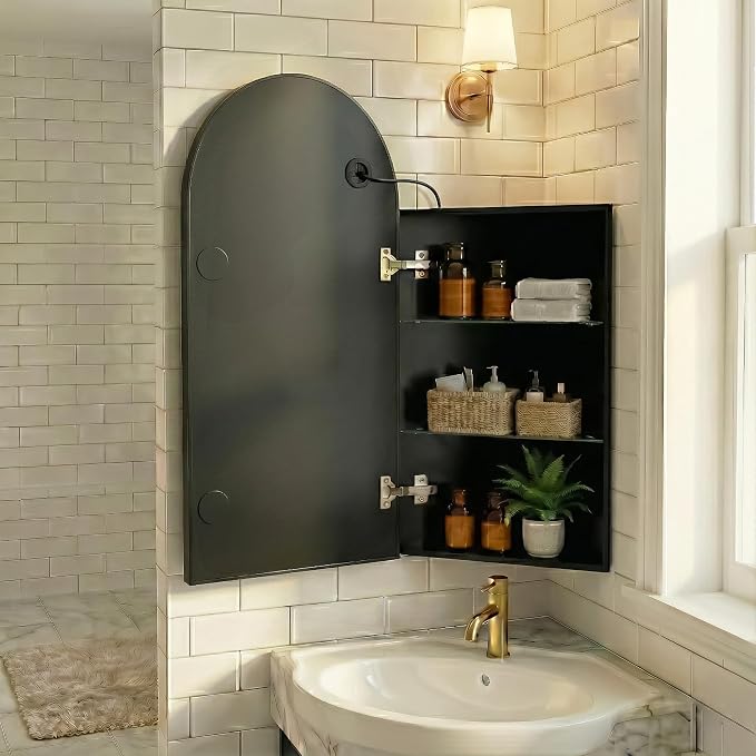 LED Corner Medicine Cabinet - Image 8