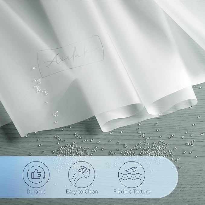 AIRLAKE Premium Frosted EVA Shower Curtain Liner, 72” x 72”, Extra Heavy-Duty - Image 3