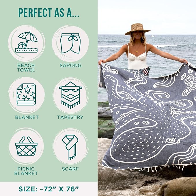 Sand Cloud Extra Large Turkish Beach Towel - Image 3