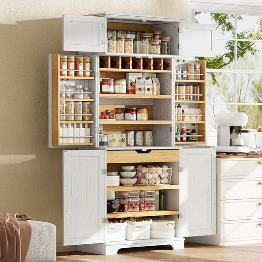 78.2" Tall Kitchen Pantry Cabinet by MeetYourFavoriteProducts