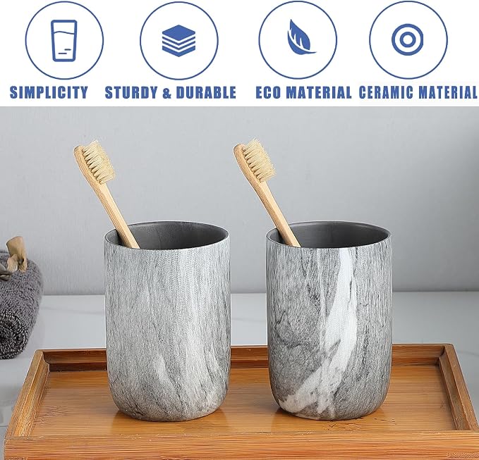 Marble Grey Toothbrush Holders - Image 6