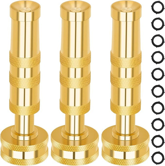 AUTOMAN Brass Hose Nozzle – High Pressure Jet Nozzles 3 Pack, Heavy Duty Sprayer by AUTOMAN