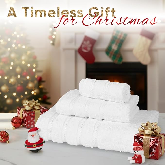 American Soft Linen Premium 3 Piece Towel Set, 1 Bath Towel 1 Hand Towel 1 - Image 2