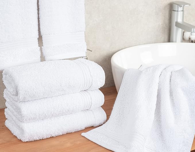Cotton Paradise Hand Towels for Bathroom, 100% Cotton Turkish 4 Piece Hand - Image 3