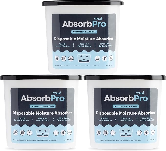 Moisture Absorber Tub with Activated Charcoal by AbsorbPro