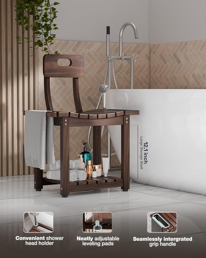 BLUEWEST 23.4'' Shower Chair - Image 3
