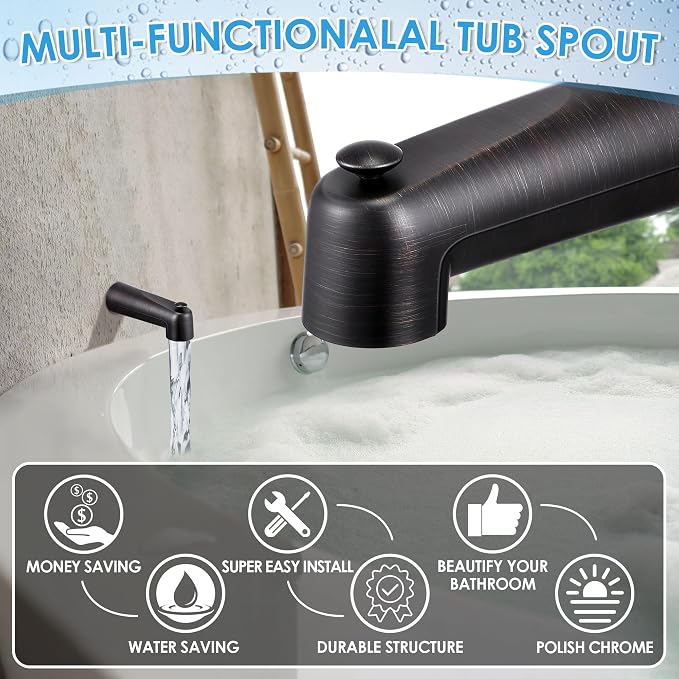 Enhon 7 Inch Slip on Tub Spout - Image 5