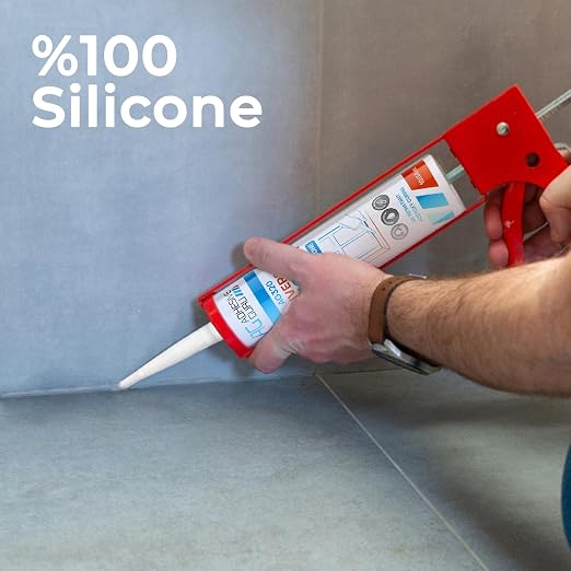 Adhesive Guru All Purpose Clear Silicone Sealant Waterproof, 100% Silicone Caulk - Image 2