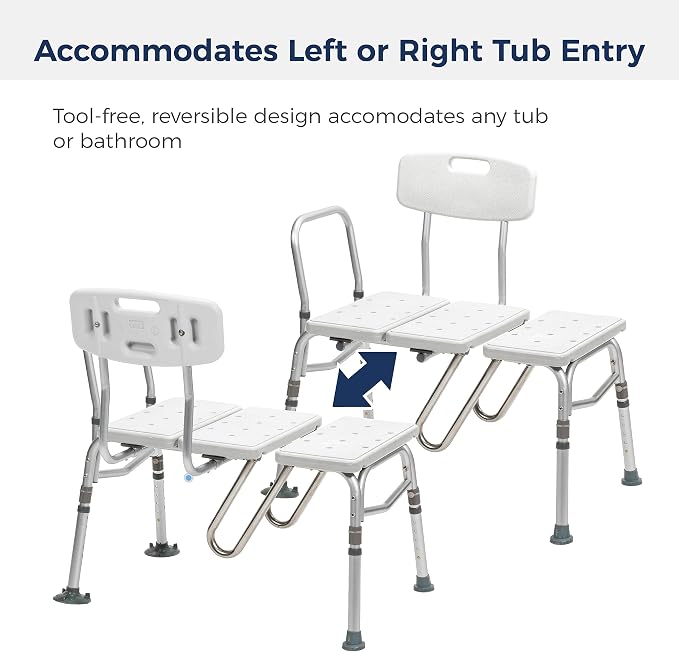 Drive Medical Splash Defense Tub Transfer Bench - Image 4