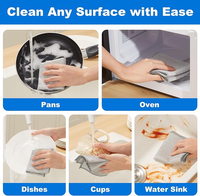 JOYMOOP Multipurpose Non-Scratch Wire Dishwashing Rag - Image 2