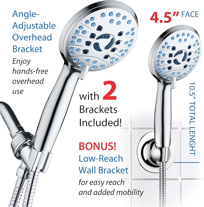 Hotel Spa AquaCare High Pressure 8-Mode Handheld Shower Head - Image 8
