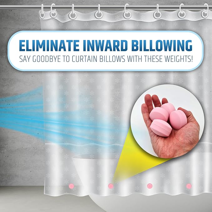 Powerful Anti-Billowing Magnetic Shower Curtain Weights - Image 2