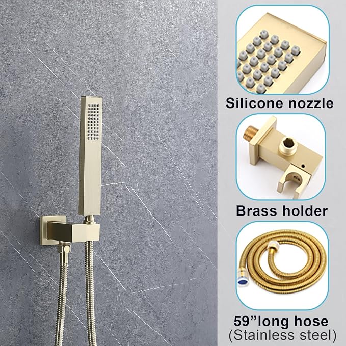 Digital Display Dual Head Shower system Rain Shower System Shower Wall Mount 10 - Image 6