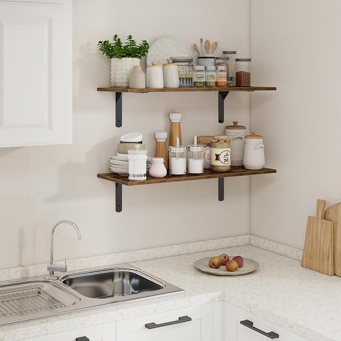 30" W x 12" D Floating Shelves for Wall, Deep Wall Shelves - Image 2