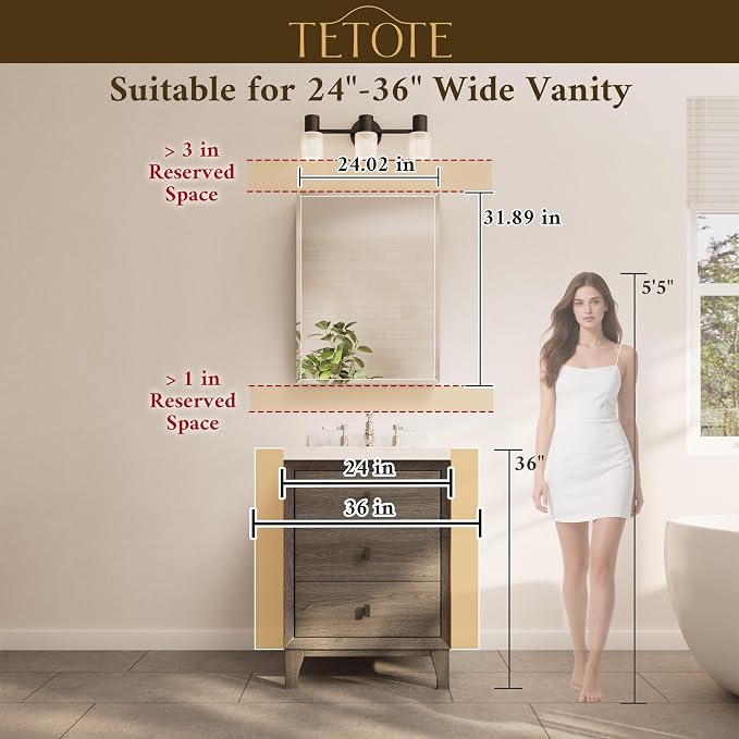 TETOTE 24 x 32 Medicine Cabinet - Image 9