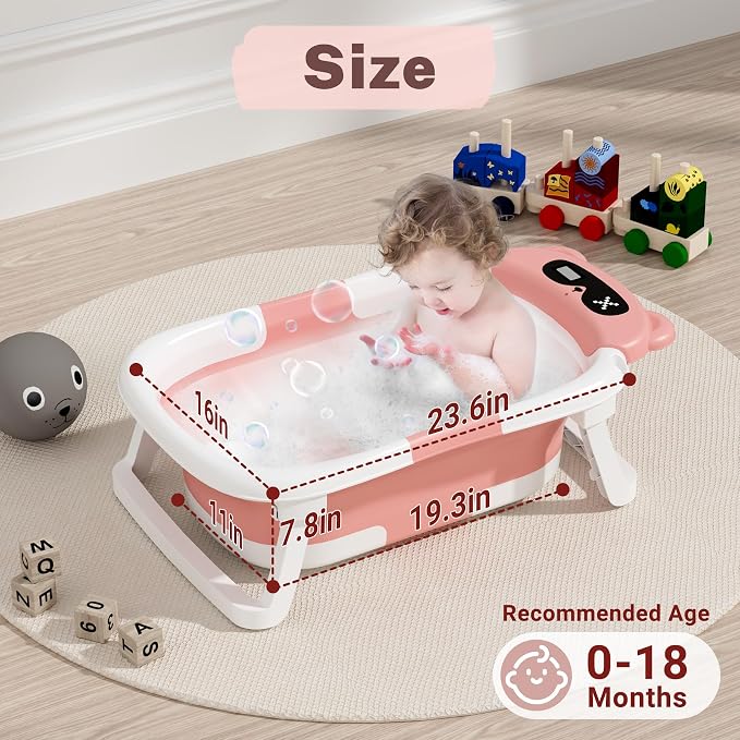 AVIDOR Baby Bathtub, Collapsible Bathtub - Image 4