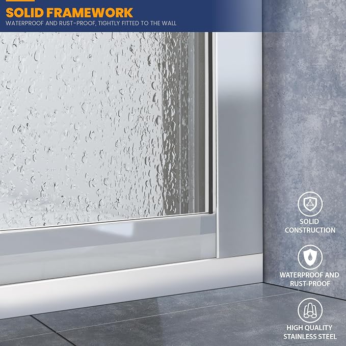 Glass Shower Panel, Simple Shower Door Panel - Image 3