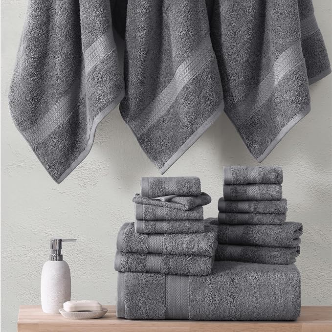 LANE LINEN 100% Cotton Bath Towel Set - Image 5
