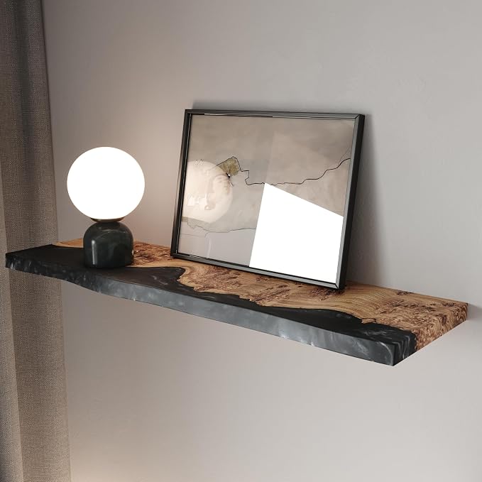 RWA Live Edge Floating Shelf – Unique Wood Floating Shelf - Image 2