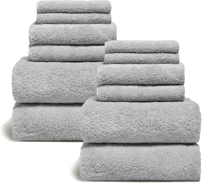 Italic Ultraplush 12-Piece Family Towel Set – Luxury Bath Towels, Hand Towels & by Italic